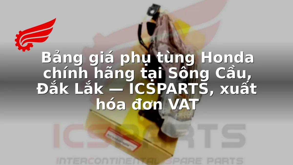 Bảng giá phụ tùng Honda chính hãng tại Sông Cầu, Đắk Lắk — ICSPARTS, xuất hóa đơn VAT