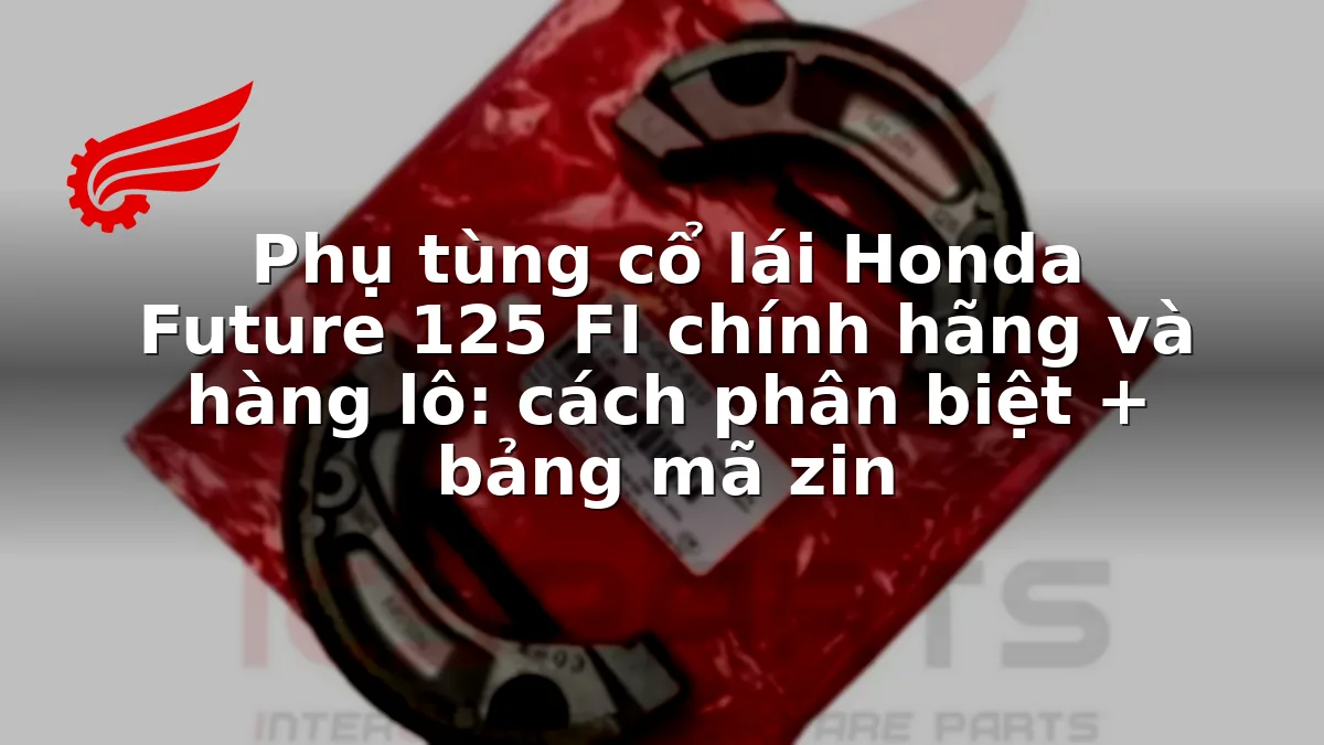 Phụ tùng cổ lái Honda Future 125 FI chính hãng và hàng lô: cách phân biệt + bảng mã zin