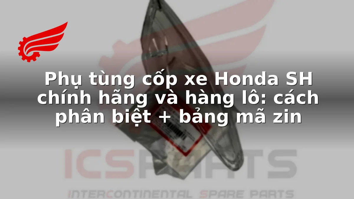 Phụ tùng cốp xe Honda SH chính hãng và hàng lô: cách phân biệt + bảng mã zin