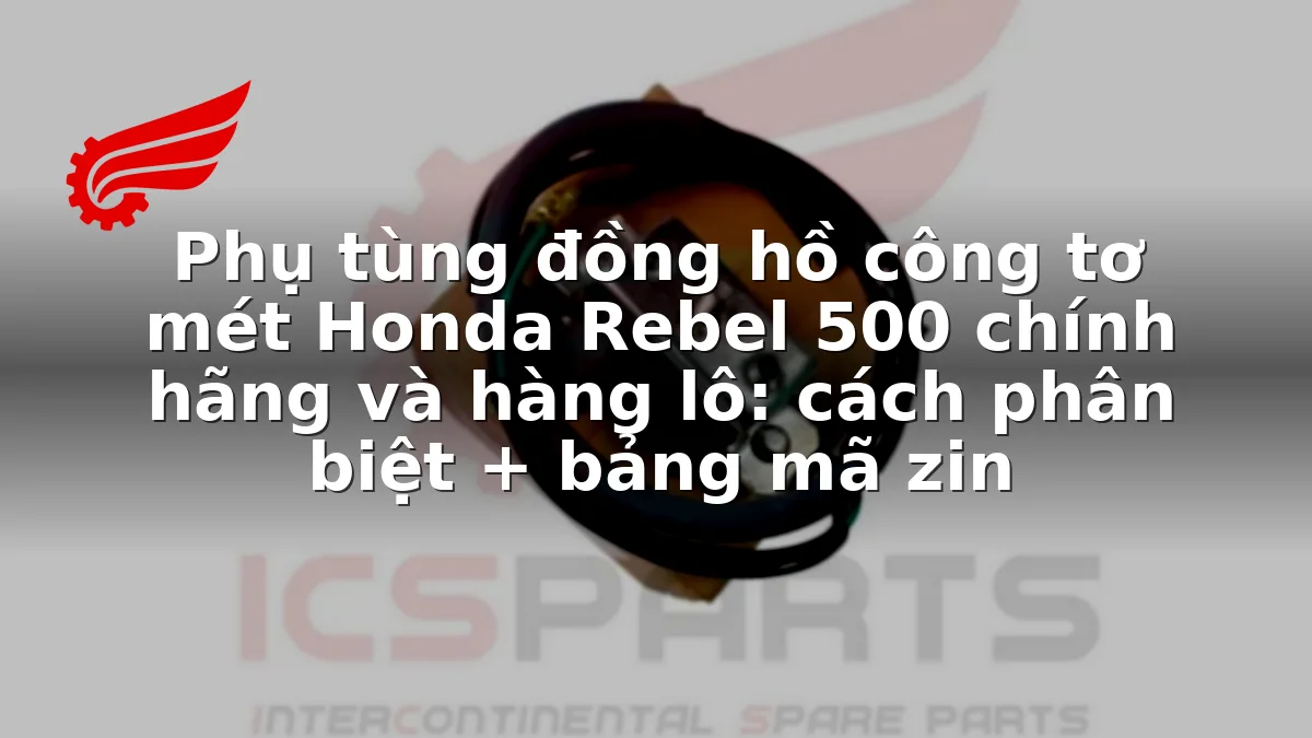 Phụ tùng đồng hồ công tơ mét Honda Rebel 500 chính hãng và hàng lô: cách phân biệt + bảng mã zin