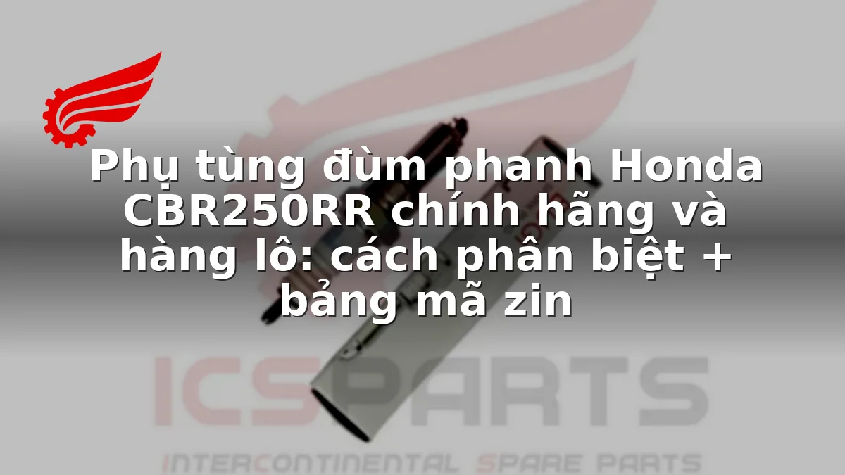 Phụ tùng đùm phanh Honda CBR250RR chính hãng và hàng lô: cách phân biệt + bảng mã zin