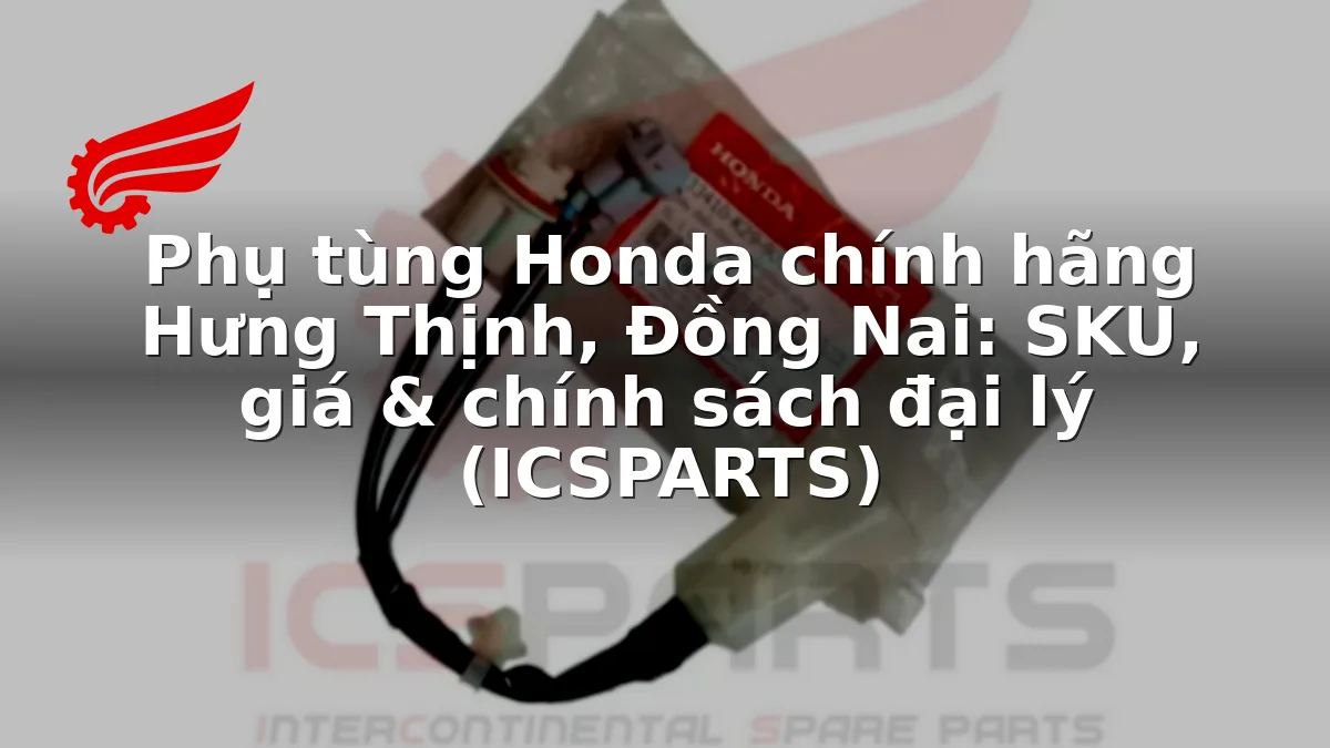 Phụ tùng Honda chính hãng Hưng Thịnh, Đồng Nai: SKU, giá & chính sách đại lý (ICSPARTS)