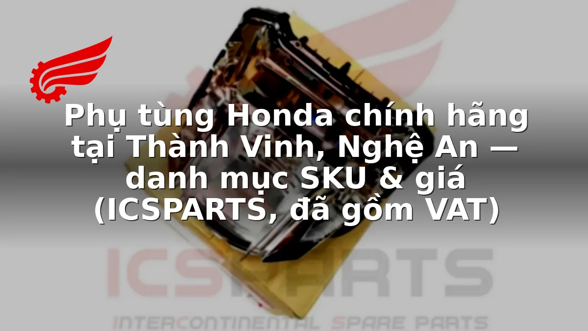 Phụ tùng Honda chính hãng tại Thành Vinh, Nghệ An — danh mục SKU & giá (ICSPARTS, đã gồm VAT)
