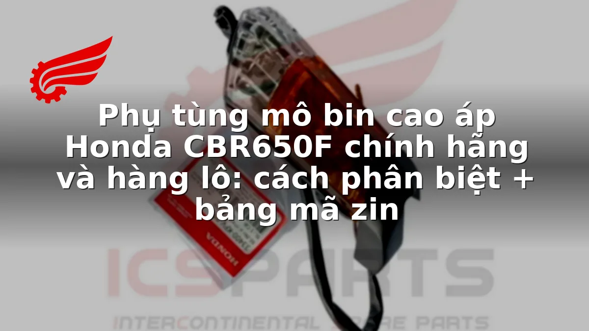 Phụ tùng mô bin cao áp Honda CBR650F chính hãng và hàng lô: cách phân biệt + bảng mã zin