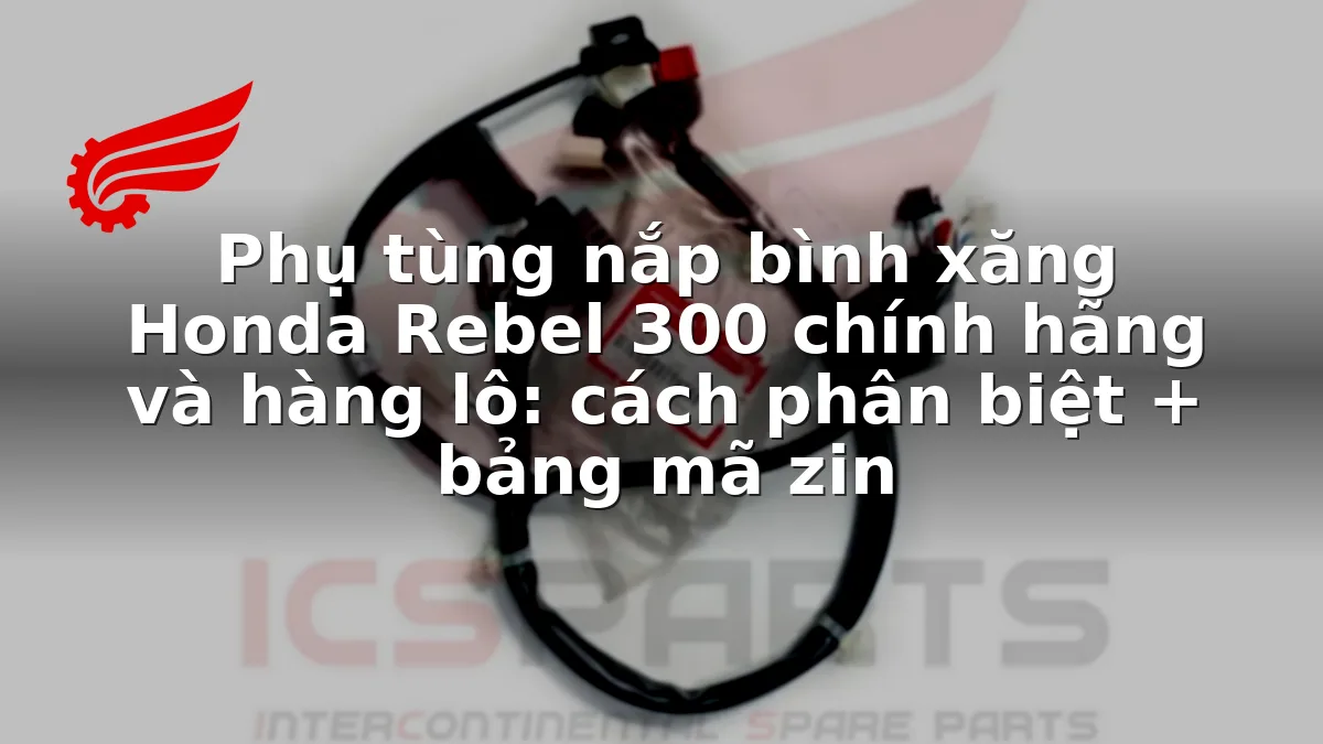 Phụ tùng nắp bình xăng Honda Rebel 300 chính hãng và hàng lô: cách phân biệt + bảng mã zin