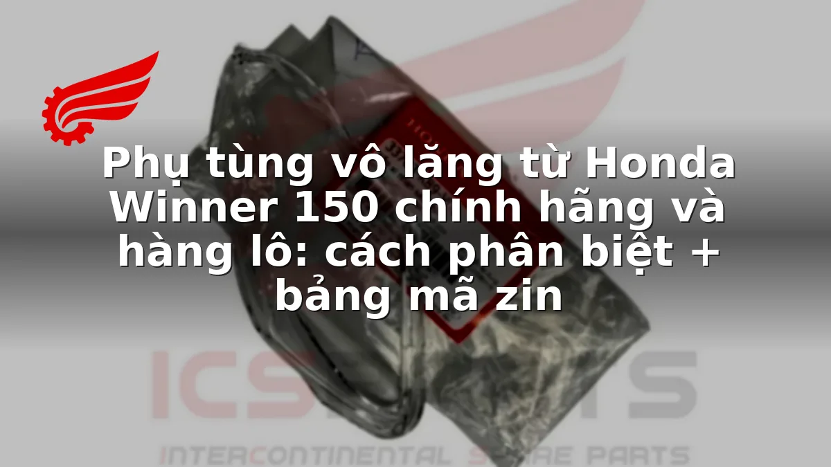 Phụ tùng vô lăng từ Honda Winner 150 chính hãng và hàng lô: cách phân biệt + bảng mã zin